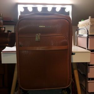 Faux-leather suitcase